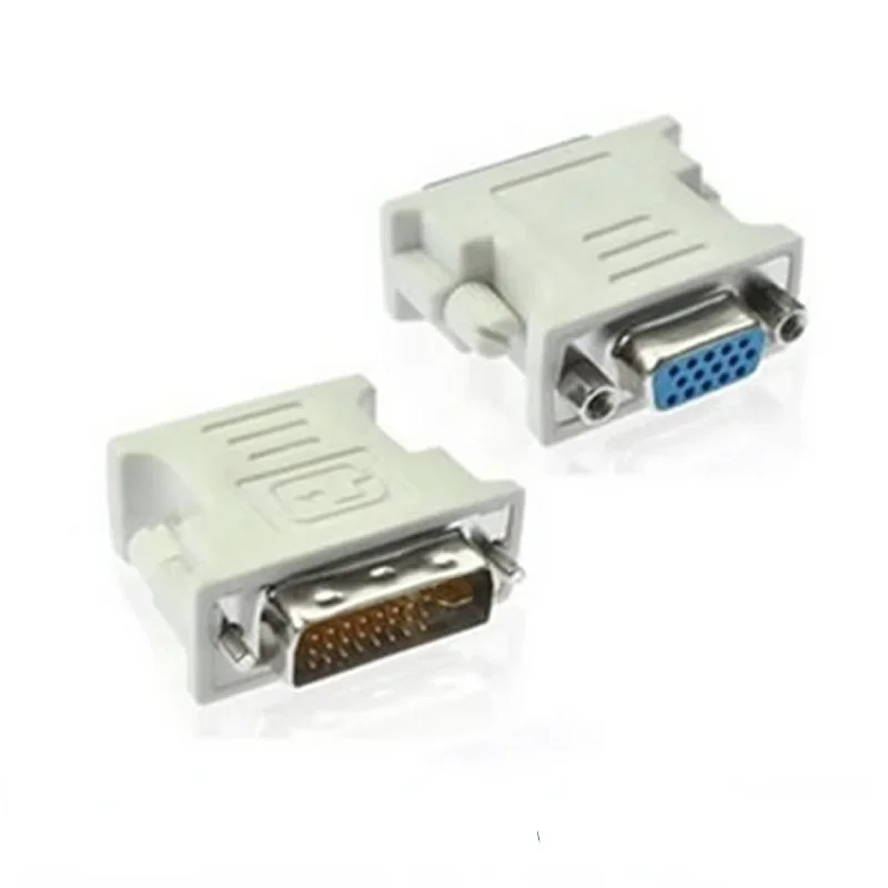 Connecteur de moniteur d'ordinateur vidéo en plastique blanc Durable DVI 24 + 1 à VGA femelle adaptateur de convertisseur polyvalent Mini