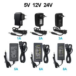 5V 12V 24V LED Power Supply Adapter 2A 3A 5A 8A 10A 1A EU US AU UK Plug Transformer 110V 220V AC to DC LED Strip Charger Convert