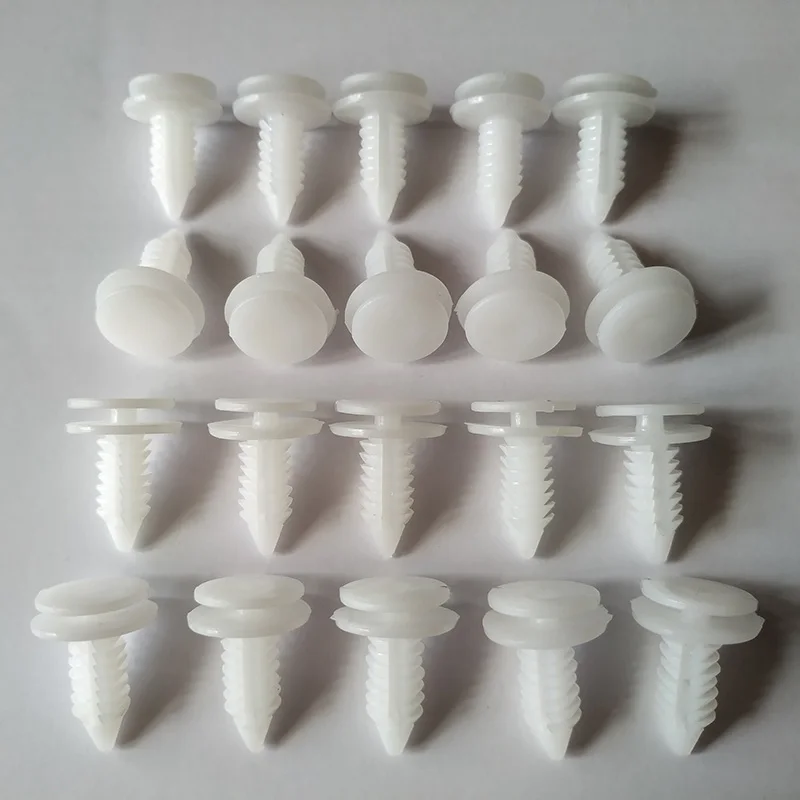 20pc Auto Fastener White Push Retainer Bumper Fender Cover Rivets Clips Car Door Trim Panel Clip 6503709 for Chrysler Dodge
