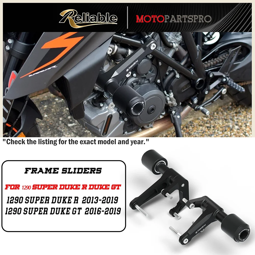 

Слайдеры для мотоциклов 1290 Super Duke GT 2016-2019, для 1290 Super Duke R 2013-2019, защитные слайдеры для рамы мотоцикла, защита от столкновений