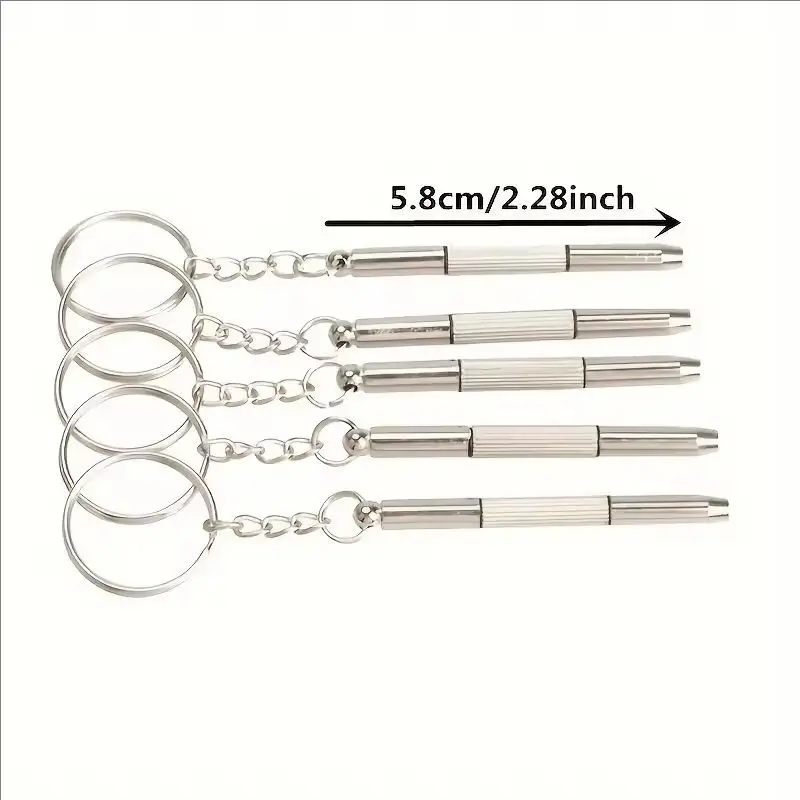 1/2/5pcs Steel Glasses Screwdriver Eyeglass Screwdriver Watch Repair Kit with Keychain Portabl Tools Precision Screwdriver Tools