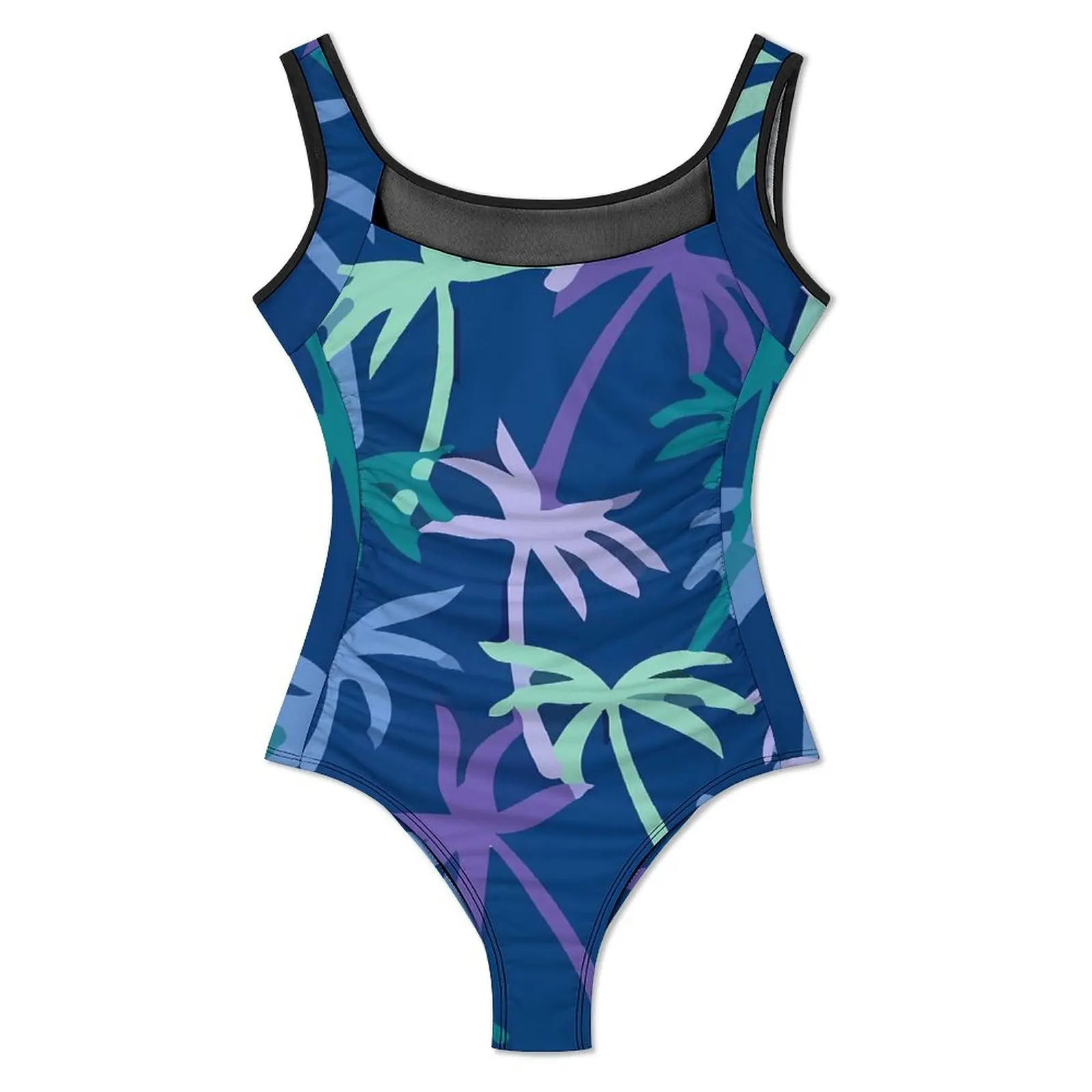 Coconut Palm Trees Swimsuit Colorful Print Push Up Swimwear One-Piece Holiday Surf Bathing Suit Swimsuits Sexy Beach Outfits