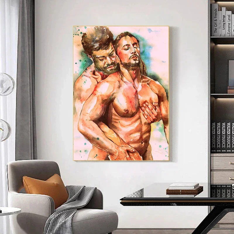 

Men Gay Sexy Body Canvas Prints Posters Men Nude Posters Gay Picture Abstract Wall Art Adult Painting Decor Gay Gift Cuadros