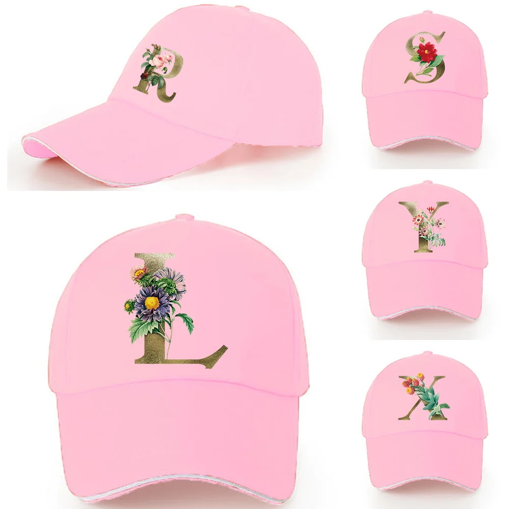 

Outdoor Sport Baseball Cap Spring And Summer Fashion Golden Flower Letters Adjustable Golf Caps Fashion Men Women Hip Hop Hat