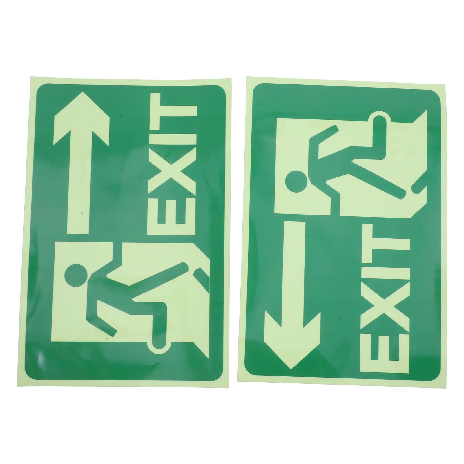 

Glow in The Dark Exit Sign Sticker Self Adhesive Reflective Safety Sign for Office Mall Fire Emergency Guidance