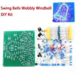 Laboratory Swing Bells DIY Windbell Fun Soldering Electronic Swing Bells Wind Chime 95 LEDs Flashing Light DC 5V Learning Kit