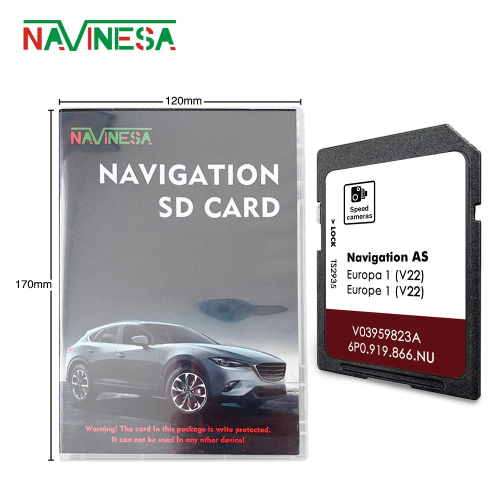 

32GB AS V22 SD Map Cards MIB2 Europe Belgium Ireland Iceland for Seat Alhambra Navi System from 2015 to 2020 Sat Nav