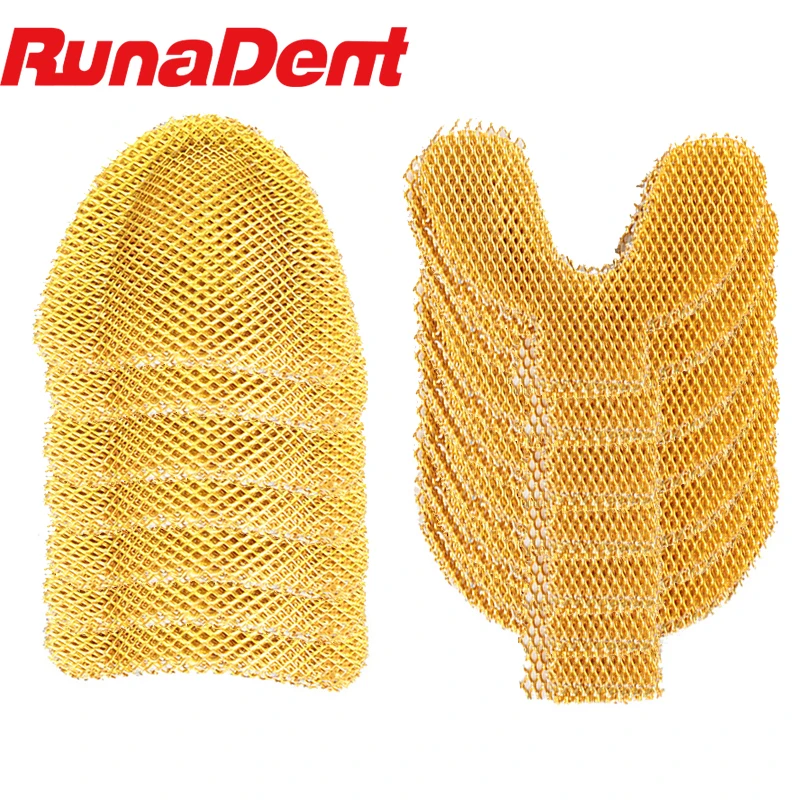 Dental Denture Material Gold Metal Palatal Reinforcement Mesh Upper and Lower  for Acrylic Partial Dentures