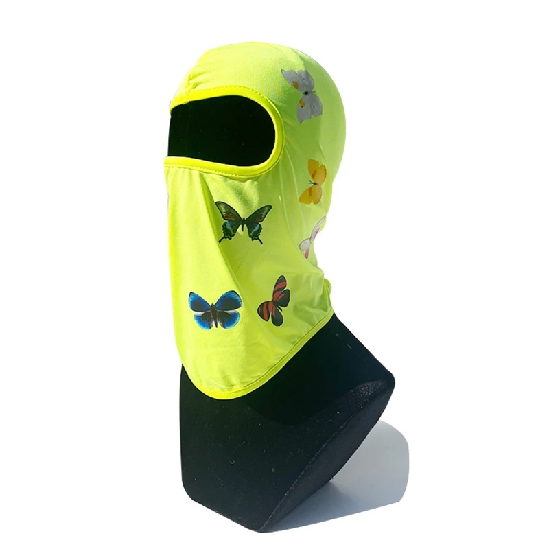 UV voor bescherming Bivakmuts Gezichtsmasker met vlinderprint voor zonnekap Fietsen