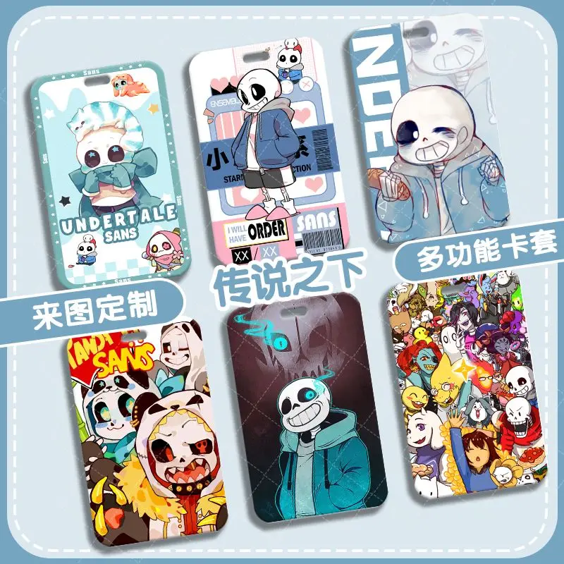 NEW Game Undertale HD Bus Cover Case Card Holder Bags Business Bank Retractable Credit Cards ID Holders Protective Sleeves Funny