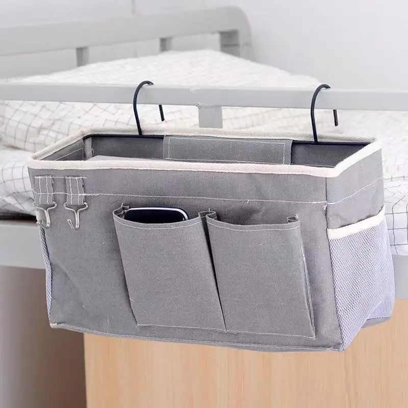 Bedside Pockets Gadget Storage Canvas Cabin Shelf Bunks Hanging Bag Organiser Pockets Couch Side Pouch Hook Holder Home Gadget