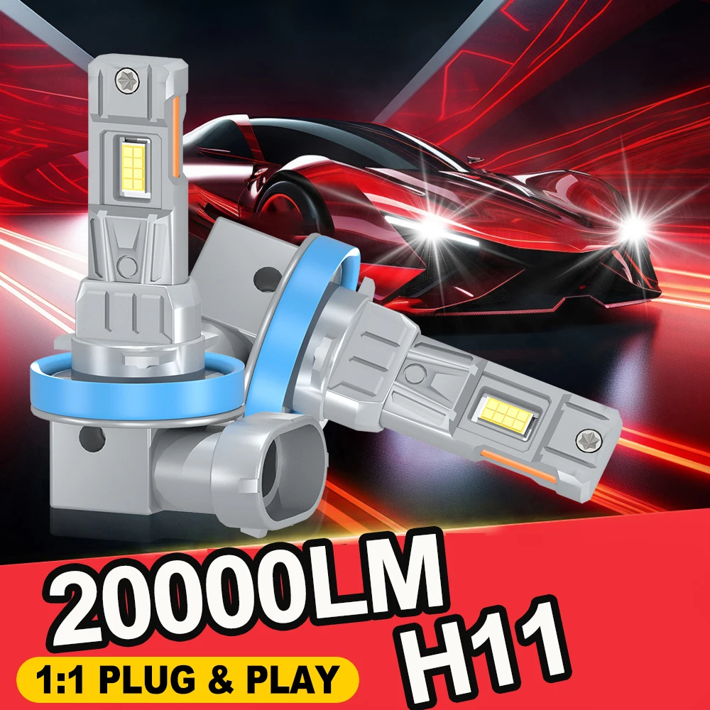 2PCS 20000Lm Universal LED Canbus Scheinwerfer KEIN FAN LED Nebel Lampe H8 H9 H11 Upgrade CSP 3570 Chip Highlight auto Led Licht Blub