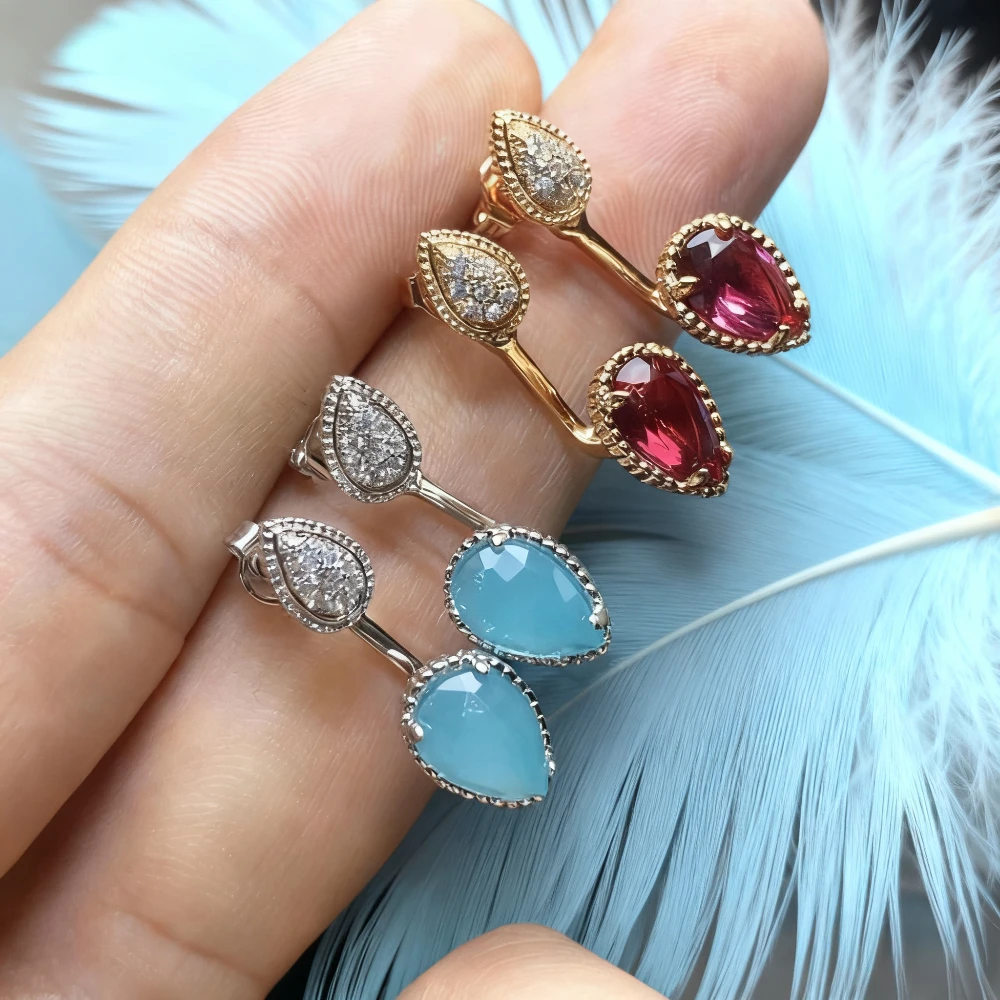 

2025 Новые элегантные аксессуары. Новые серьги с жемчугом и цирконом. Дизайн бриллиантов, уникальные серьги-капли Fritillaria.