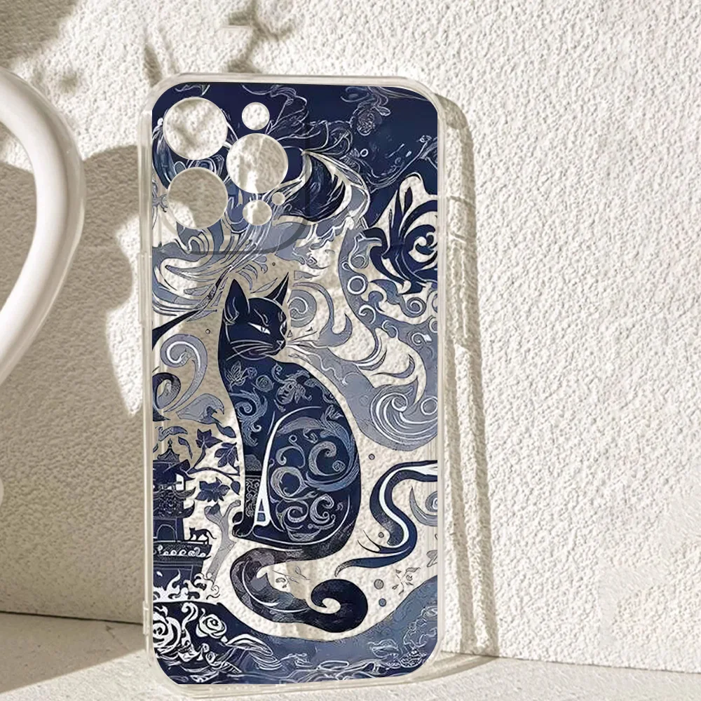 

National Style Cat Silicone Phone Case for IPhone 17 16 15 14 13 12 11 Pro Xs Max Air Mini 7 8 6 6s Plus SE 2020 2022 Cover