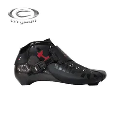 CITYRUN CHAMPION Boot Inline Speed Skate Boots Original Royal Road Carbon Fiber Upper Boot Wide Toe Tip Track Street Shoes Fibre