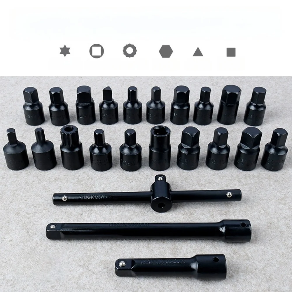 

Sale Newest 23 Piece Oil Pan Drain Connector Socket Wrench Set Chrome Vanadium Steel Tool Replacement Car Accessories