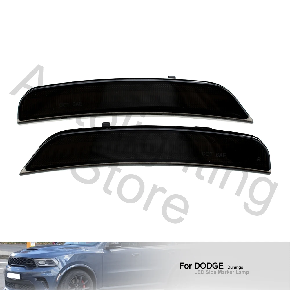 2PCS Fender Side Marker light Turn Signal Lights for 2021 2022 2023 2024 Dodge Durango front bumper indicator Assembly kit