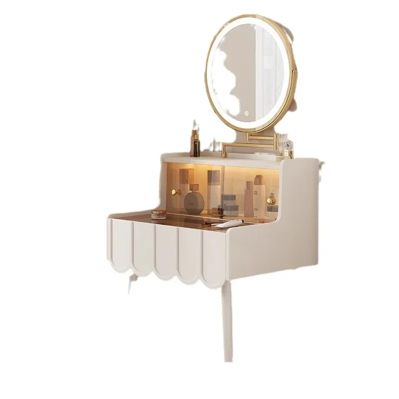 French-style cream-style dressing table, minimalist, modern, light luxury, small mini dressing table for bedrooms