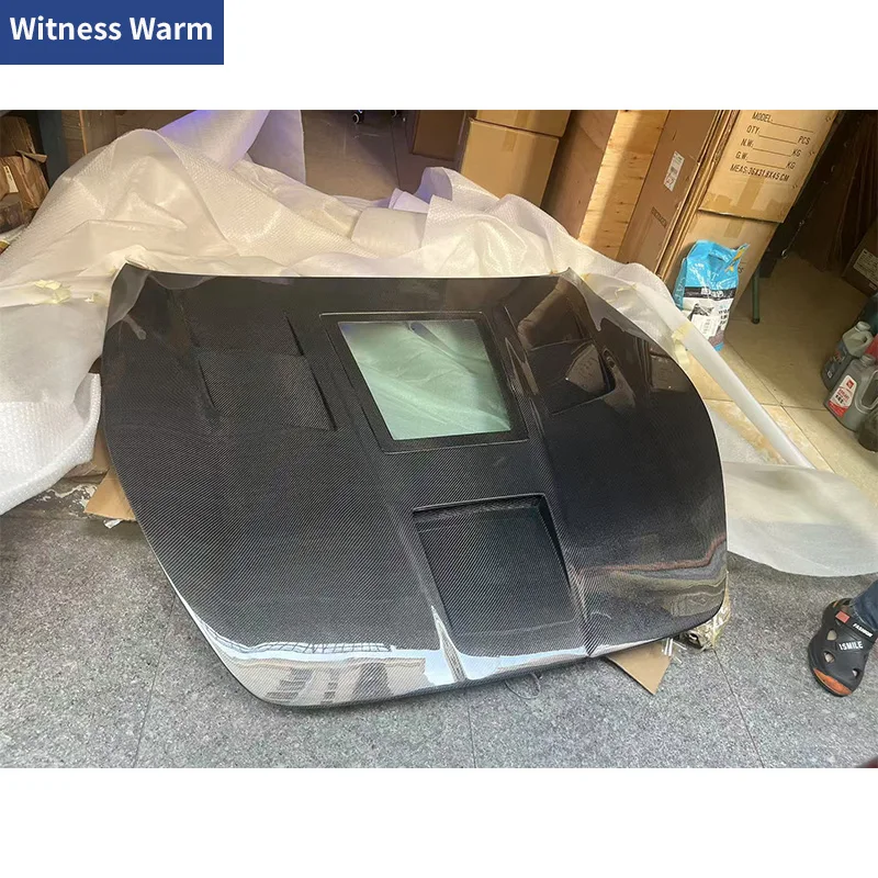 لمازيراتي جي تي اس جران توريزمو 2008-2015 نمط شفاف من ألياف الكربون/غطاء محرك FRP غطاء محرك غطاء محرك السيارة