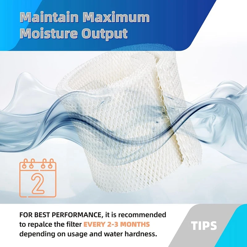 Maf2ウィック加湿器フィルター、白い交換部品、エアウィッキングフィルター、aircare 0600、ma0601、ma0800、2個に適合