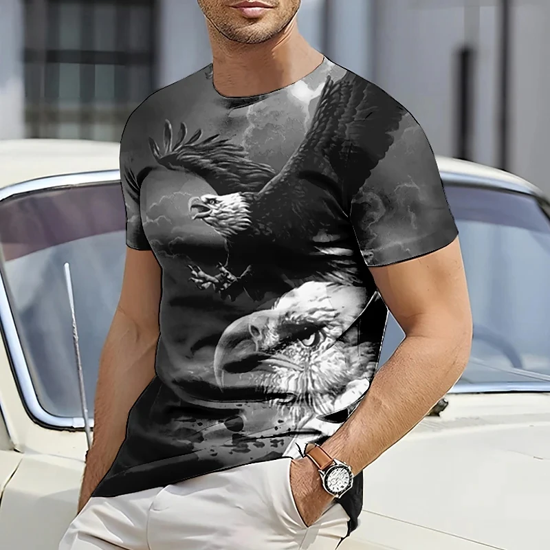 3D American Eagle Tees Graphics Printing T-shirt Men/Women Fashion Casual Tops Unisex Oversized O-Neck Short Sleeve T Shirts