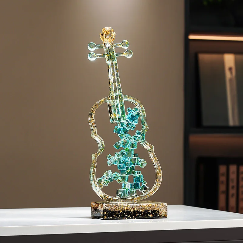 Light luxury violin art ornament, living room entryway TV cabinet, wine cabinet, high-end decorative craft