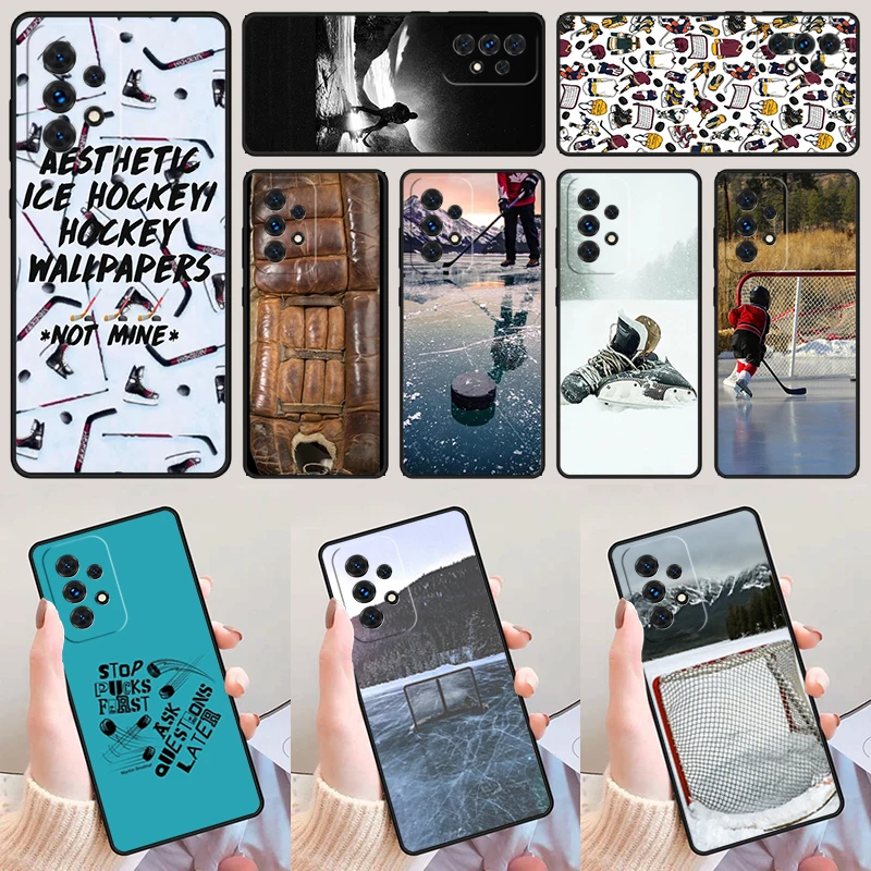 Ice Hockey Soft For Samsung Galaxy A52 A72 A73 A20e A21S A50 A70 A11 A12 A42 A31 A40 A51 A71 A32 A80 A91 Phone Case