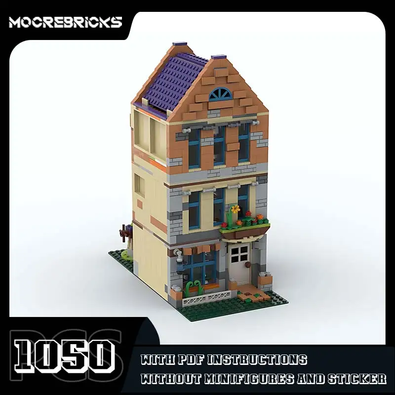 Architettura serie Modullar House Building Blocks modello vendita calda Street View mattoni creativi giocattolo regalo commemorativo per bambini