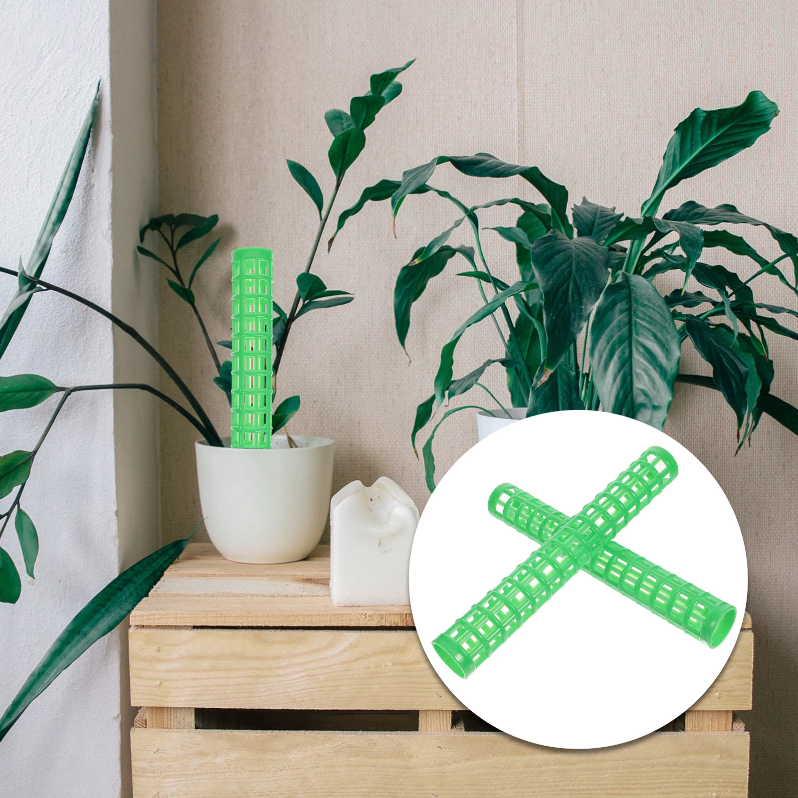 

2Pcs Plant Climbing Column Plastic Moss Pole Stackable Support for Indoor Outdoor Vines Clematis Tomatoes Gardening Supplies
