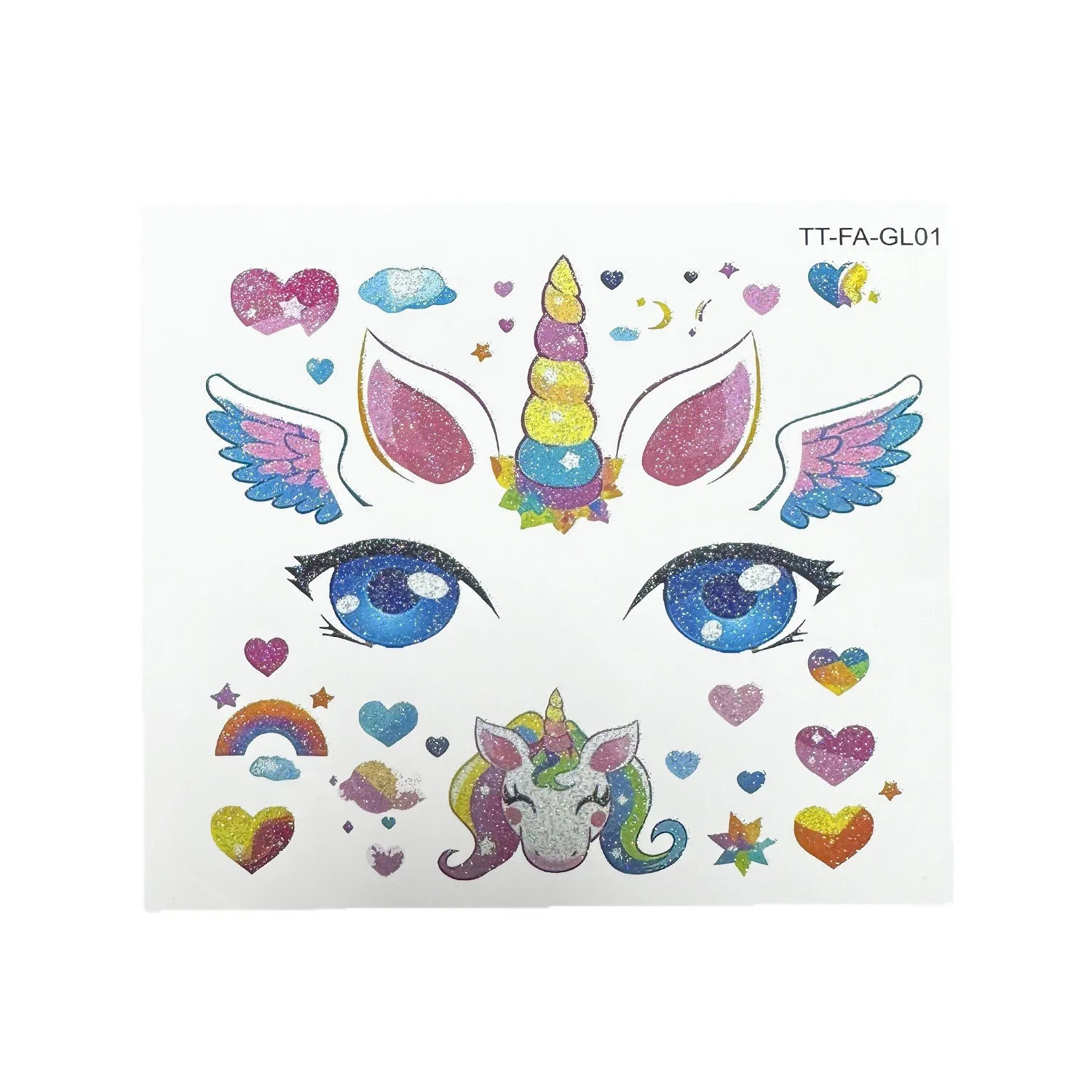 Cartoon Animal Face Tattoo Stickers Waterproof Non Toxic for Kids Festival Stage Makeup Party Performance view 5