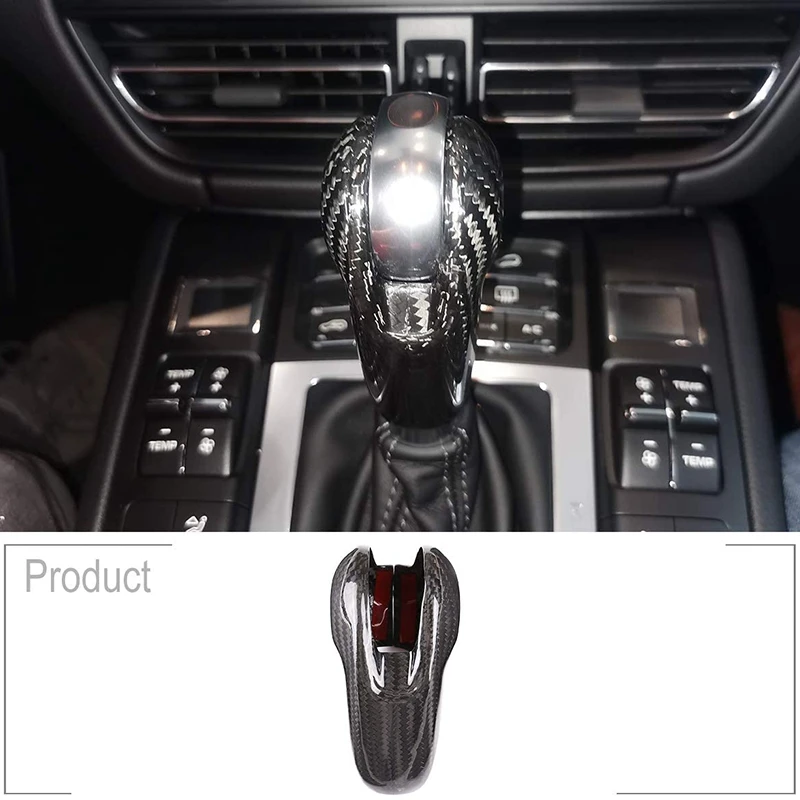 カーボンファイバーギアシフトノブヘッドカバー,マカン2014-2020 s gtsパナメーラ2014-2016 718 2016-2019に適したトリム