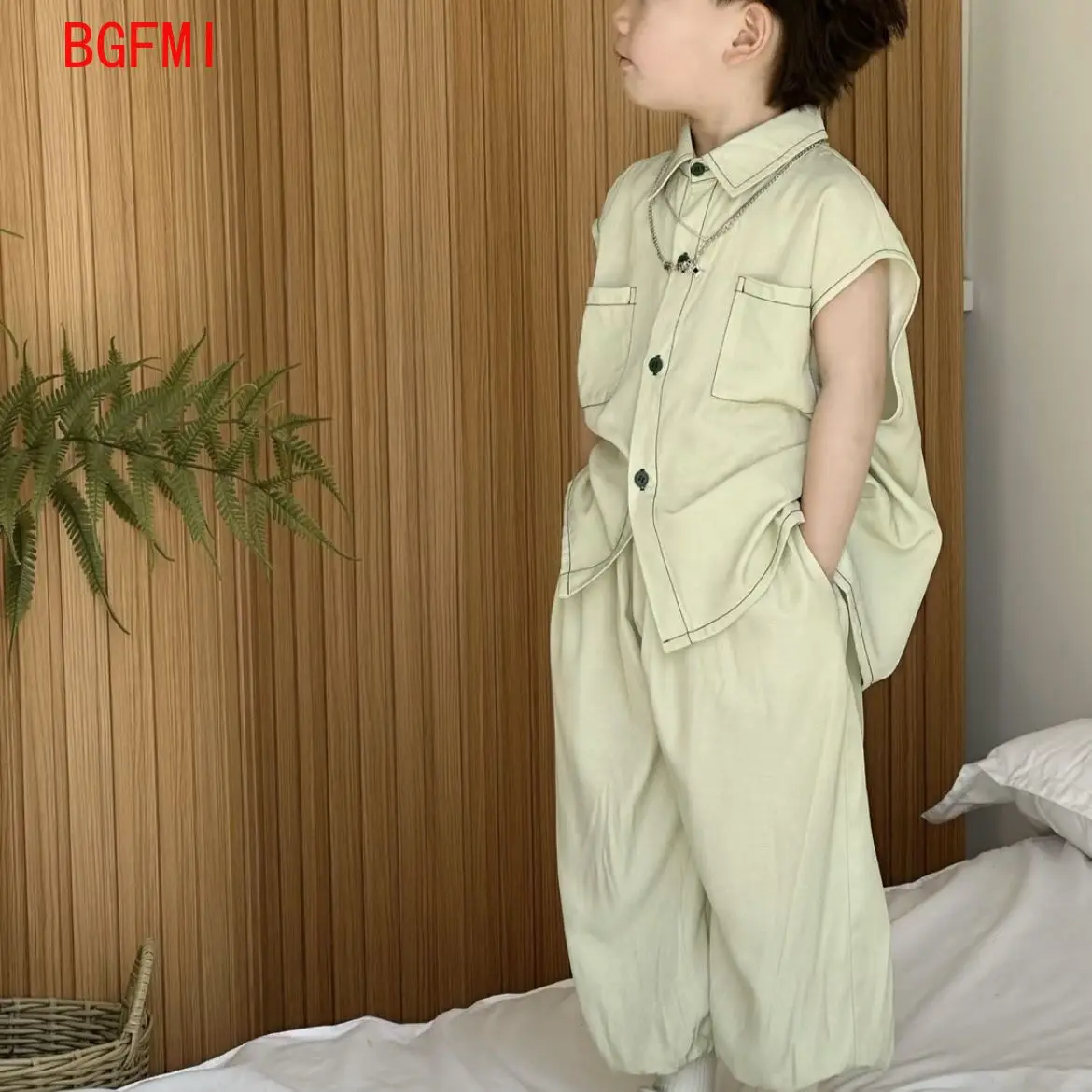 Boys Summer Set 2024 New Thin Children\'s Handsome Korean Short Sleeved Blazer Shirt  Pants or Shorts 2pcs Birthday Party Clothes