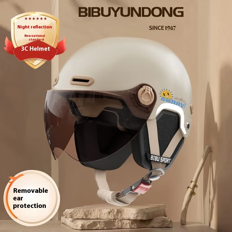 

Motorcycle And Electric Vehicle Lightweight Ear Protection Anti Slip And Fall Wear-Resistant All Season Universal Half Helmet