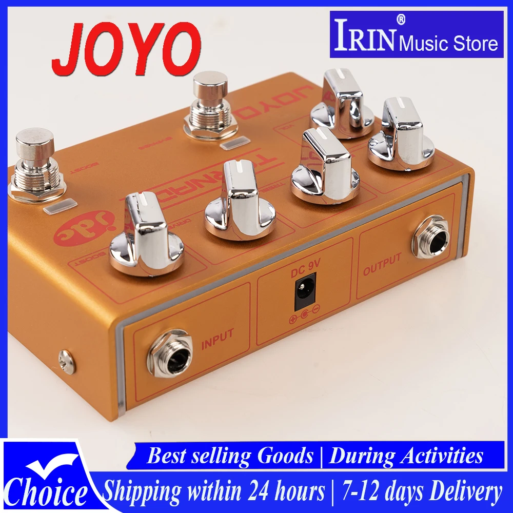 JOYO R-21 TORNADO Guitar Overdrive Effect Pedal Dual-channel DRIVE & BOOST Clean Smooth Rich Overtone for Electric Guitar