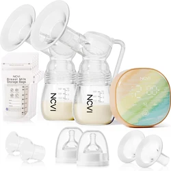 NCVI Double Electric Breast Pump, Breast Pump Electric with 4 Modes 9 Levels, Breastfeeding Pump with 21/24mm Flanges,LED Touchs