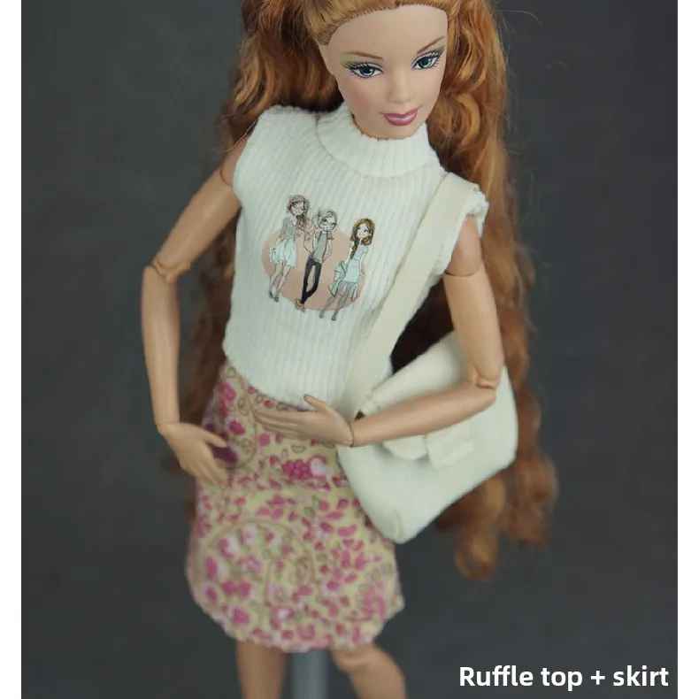 12 Zoll 30 cm Puppenkleidung, handgefertigt, lässiger Stil, Puppen-Outfit, geeignet für BJD-Puppen, modisches Kostüm-Set, Kawaii, Hauspuppe, DIY-Spielzeug – Detail 4