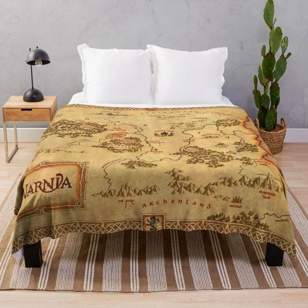 

Chronicles Of Narnia Map Throw Blanket bed plaid Bed Fashionable Blankets Tourist for sofa Blankets For Baby Blankets