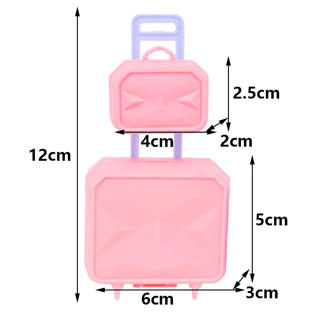 Barbies Doll Clothes Storage Suitcase Travel Life Accessories Suitable For 11.5-Inch Barbies Dolls and Bjd dolls,Toys For Girls