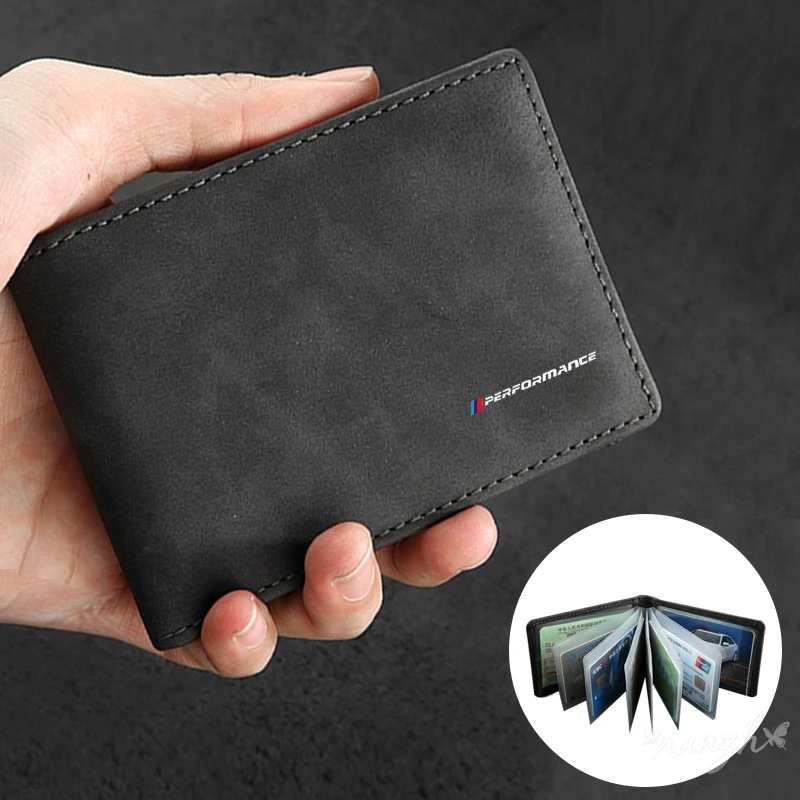 For BMW Performance E46 E39 E60 F10 F20 F30 F15 F16 New Short Men's Wallet High Quality Card Clips Simple Key Bag Accessories