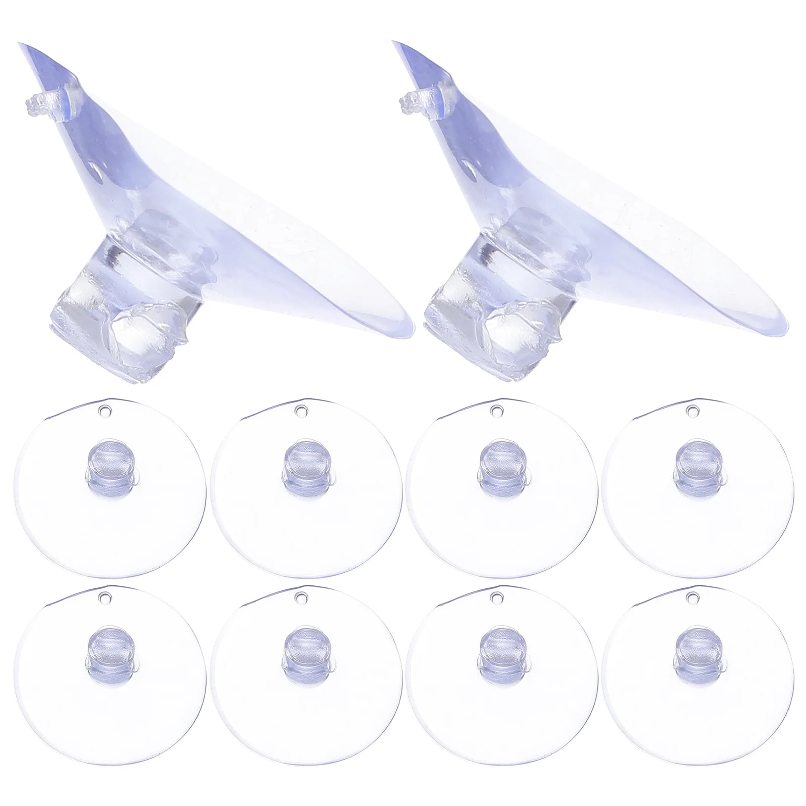 

100pcs Hanging Suction Cups For Glass Transparent Anti-Collision Pads Smooth Surface Reusable Wall Mounting Small Suction Cup