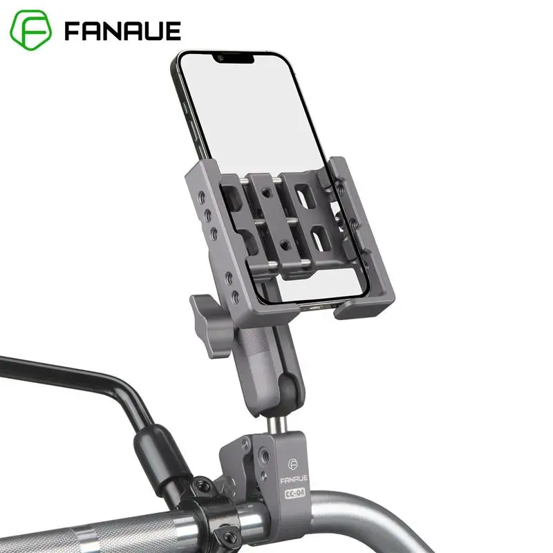 FANAUE Motorcycle Phone Holder Support mobile stand Shocking Shock Absorber cell for Motorcycles Bicycles ATV/UTV Scooters