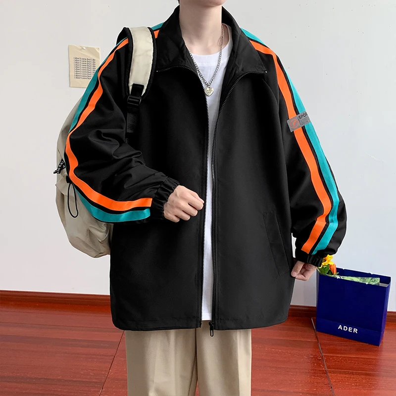 

Slim Fit Mountain Climbing Jaet Men's Spring Autumn Lightweight Loose Flight Suit Teenage Faion Outerwear Zipper Closure