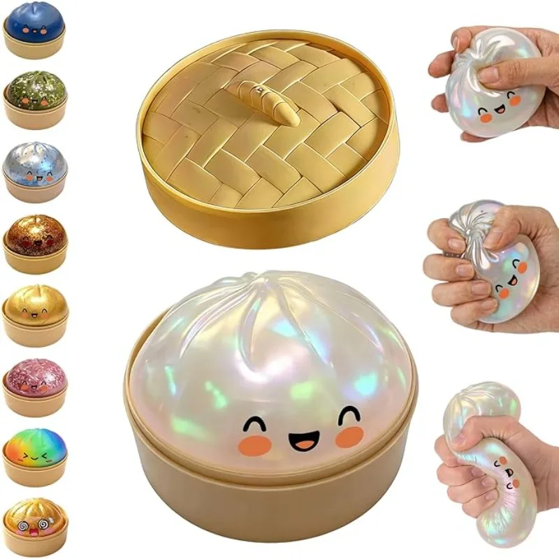 Dumpling Squishy Mysteries Dumplings Stress Relief Fidget Toys Home Office Desk Accessories Party Gift Mystery Dumpling