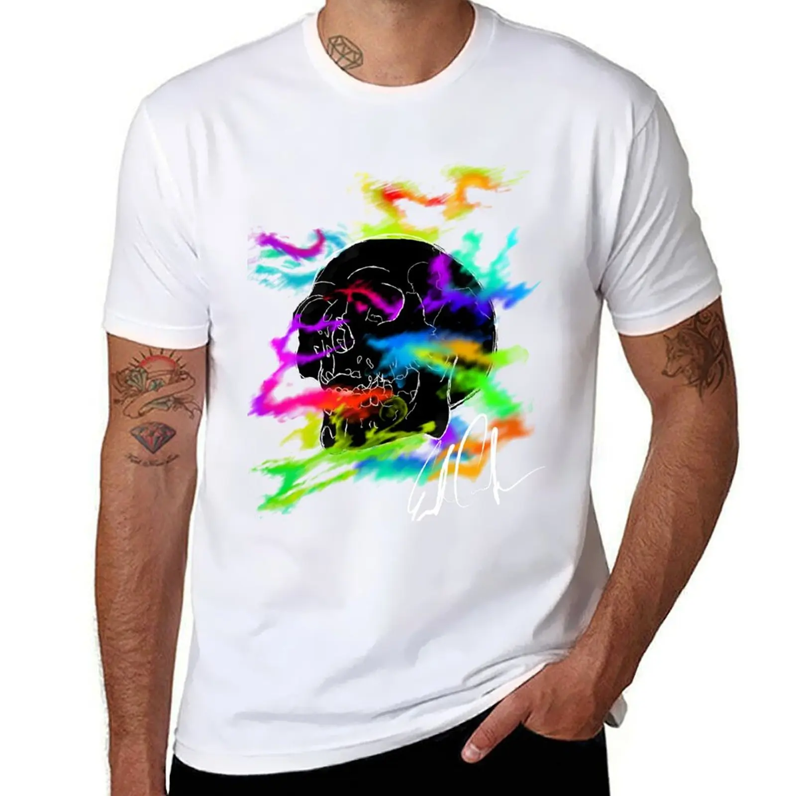 

Skull and color T-Shirt g man t shirts for men t shirt custom print T-Shirt