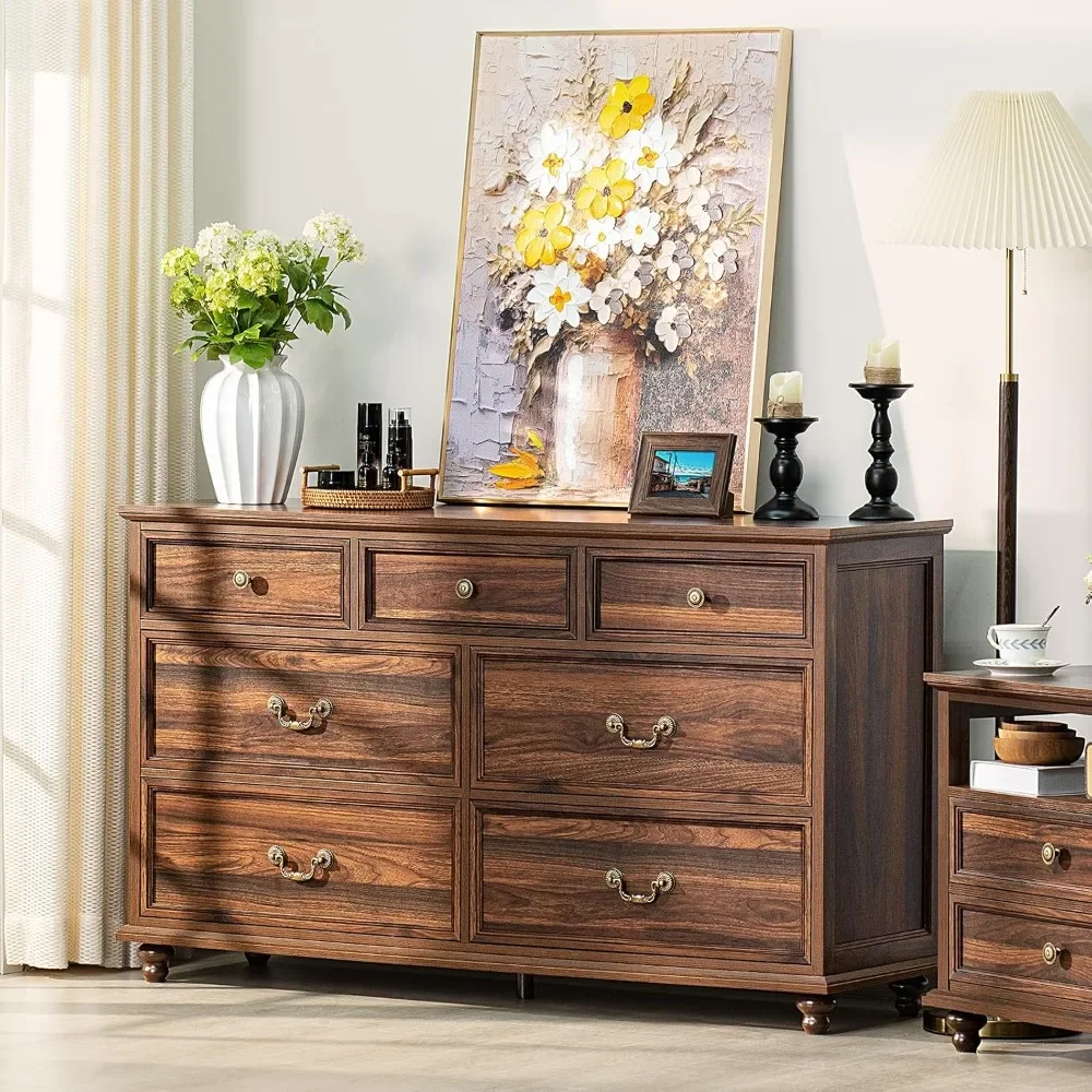 

Farmhouse Dresser and Nightstand Set, 2 Nightstands and Single Dresser, Dresser and Nightstand Set