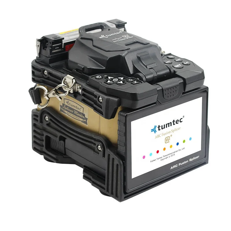 tumtec V9 V9+  6 motor arc optical fiber fusion splicer machine core to core alignment tumtec V9+ splicing machine