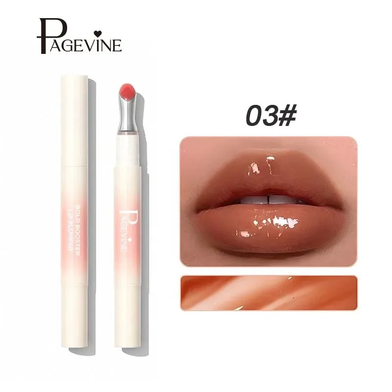 PAGE VINE リキッド リップスティック ゼリー リップ グロス 色褪せない保湿 保湿リップ プランプ 栄養ミラー リップ ステイン 唇メイクアップ