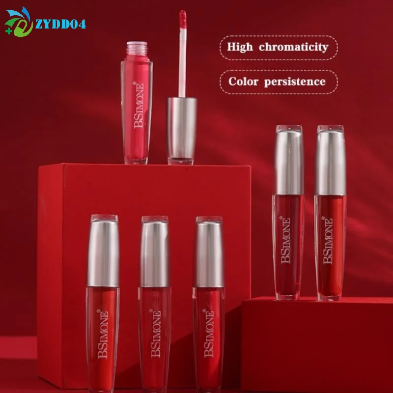 ● ملمع شفاه مطفي من بيسيمون، أحمر شفاه مقاوم للماء، مرطب، طويل الأمد، لا يلتصق بالكوب، لون عاري، هدايا لعيد الميلاد وعيد الحب