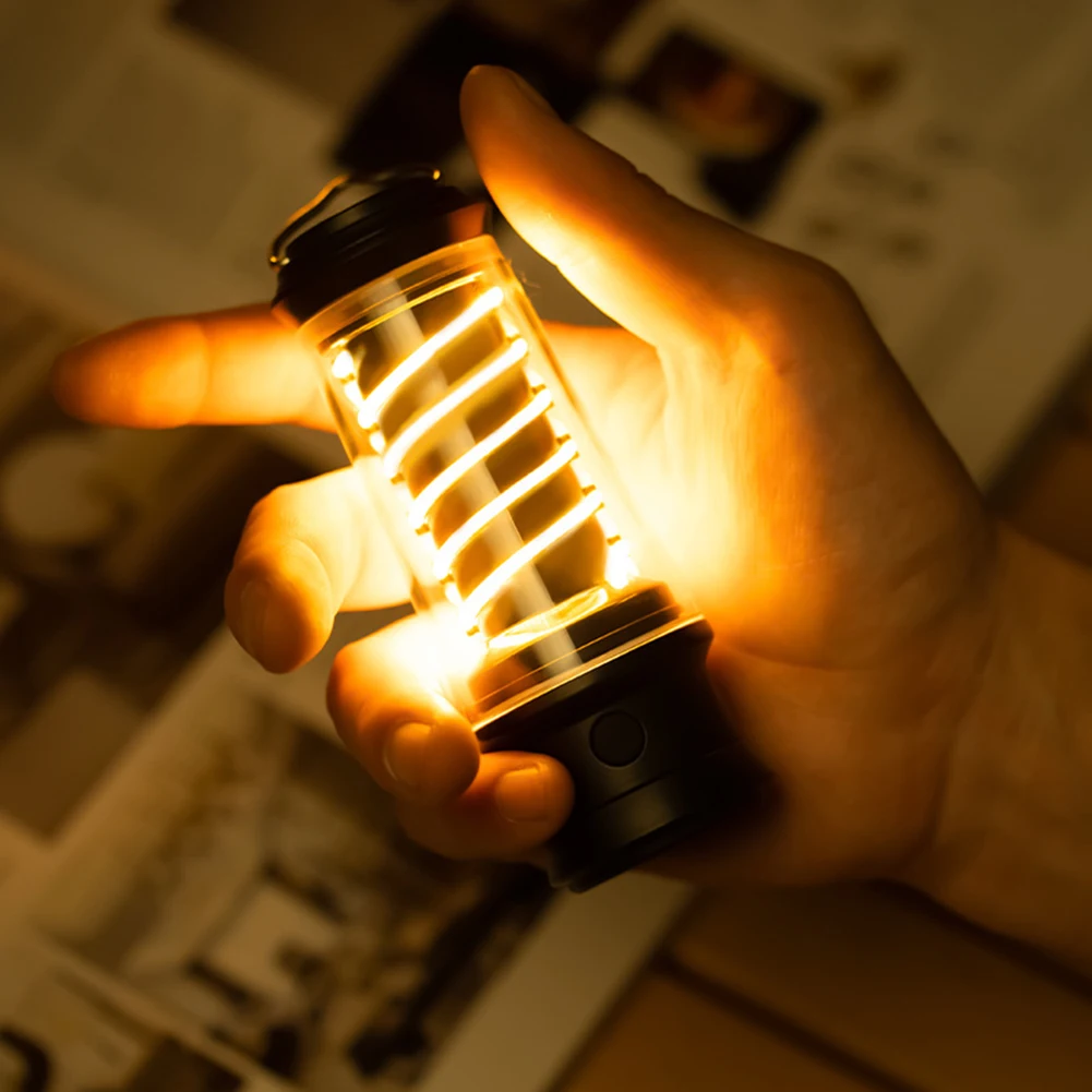 

Тактический фонарик для кемпинга, 2500 мАч, с USB-зарядкой, 5 режимов освещения, водонепроницаемый фонарь для кемпинга, латунный фонарь для кемпинга