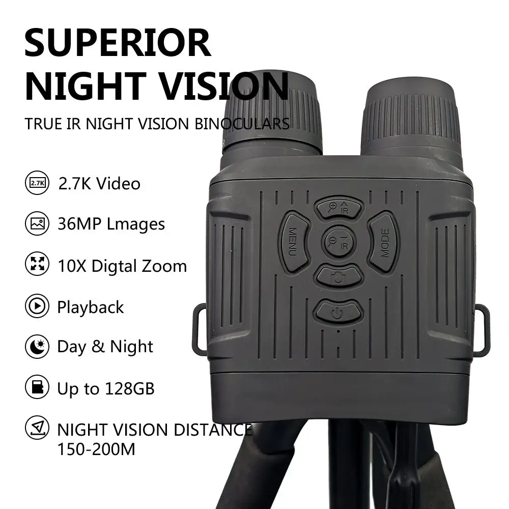 Outdoor Night vision goggles Digital Night Vision Binoculars NV7000 2.7K for Children Observing Critters